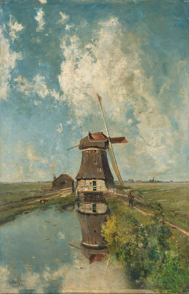 Een molen aan een poldervaart-650px.jpg